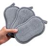 Esponja Bloque de Fibra de Bambú para Lavar Platos Cocina Resistente al Aceite Doble Cara Imitación Alambre de Acero Plateado Estropajo para Fregar Ollas y Platos
