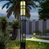 Shunxin Lámpara de Jardín Impermeable para Exteriores de 3m Lámpara de Pared Lámpara de Césped LED Alimentada por Energía Solar Poste Alto Patio Comunitario Vista