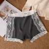 Nuevas bragas sexys de algodón con encaje 2025, calzones para mujer, shorts de seguridad para mujer, ropa interior dos en uno