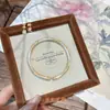 Pulseira Aberta de Prata Pura 999.9 Original Fu com Trevo de Quatro Folhas Desejoso, Gravação Dourada, Estilo Vintage, Pulseira Feminina de Prata Pura