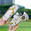 Zapatos de fútbol para niños de primavera y otoño, uñas rotas y velcro, para niños con uñas largas de entrenamiento, niños pequeños y medianos, niñas, zapatillas de competición de uñas cortas