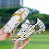 Zapatos de fútbol con velcro para uñas rotas de niños de primavera y otoño, para entrenamiento de uñas largas de niños, zapatos de competición de uñas cortas para niñas