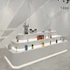 Expositor Único Inspirado en la Tecnología, Expositor de Gabinete Circular de Múltiples Niveles Iluminado Creativo