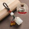 Colgante de Bola de Sachet Hueco Accesorios Hanfu Loto Luminoso Decoración de Bolsa Colgante Llavero para Teléfono Móvil Antiguo de Mano