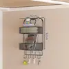 Estante de malla para colgar en la pared, un artículo imprescindible para dormitorios, con gran capacidad y una cesta colgante para almacenamiento junto a la cama, adecuado tanto para literas superiores como inferiores