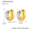Brincos Argola Redonda Simples Cor Dourada Aço Cor Combinando Brincos Simples e Versáteis Aço Titânio Banhado a Ouro 18K Brincos Atacado