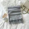 Bufanda de Color Sólido para Mujer Invierno Nuevo Bufanda de Imitación Cachemir Europea y Americana Bufanda Cálida Multicolor Transfronteriza Chal Largo Venta al por Mayor