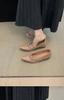 Zapatos de salón nude de punta fina y boca baja de una sola capa para mujer, con diamantes de imitación, para vestido, suaves, elegantes, Mary Jane
