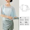 3606 Ropa de Baile para Mujer, Práctica Moderna Basada en la Forma, Malla Holgada Fluida de Manga Corta, Top de Baile Clásico Chino para Adultos