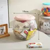Taburete de Almacenamiento Transparente de Fútbol Juguete de Peluche Caja de Almacenamiento Muñeca Mágica para Niños