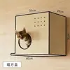 Painel Perfurado de Parede ao Teto Escalada para Gatos com Poste Alto, Cápsula Espacial para Gatos, Cama para Gatos, Sem Necessidade de Furar, Prateleira que Economiza Espaço