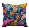 Hojas de Colores, Flores y Piñas en la Jungla de Verano. Nuevas Fundas de Almohada Amazon Transfronterizas Personalizables y al por Mayor