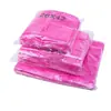 Uau, Sacolas Plásticas Transparentes Rosa Espessas Personalizadas de Agradecimento para Embalagem de Comida para Viagem, Sacolas Convenientes