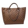 Bolso grande de cadena rómbica para mujer 2024 color sólido nuevo moderno versátil gran capacidad moderno moderno bolso de hombro
