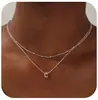 Collar de Moda Transfronterizo Europeo y Americano Versátil en Capas con Iniciales y 26 Colgantes, Nuevo Estilo para Mujer 2024 para Superponer
