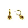 Pendientes de lujo vintage con ojo de tigre y aguja de plata S925 para mujer, de Qingdao Jewelry, con cadena de lapislázuli que combina con todo.