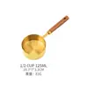 Juego de Tazas y Cucharas Medidoras Juego de Cucharas y Tazas Medidoras de Madera de Nogal Juego de Ocho Piezas de Cucharas Medidoras Doradas Rosadas Herramientas para Hornear