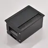 Agujero roscado amortiguador aleación de aluminio caja de cables cepillo de alambre caja de cables con enchufe caja de cables para escritorio de computadora caja de enhebrado multifuncional