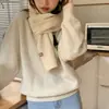 Bufanda de lana a cuadros tejida para mujer, invierno, versátil, gruesa, cálida, larga, versátil, bufanda para estudiante, moda