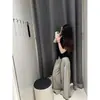 Pantalones de Verano Holgados de Pierna Ancha para Mujer de 175 cm de Altura con Diseño de Pliegues Rayados, Pantalones Rectos Versátiles y Elegantes para el Trabajo