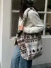 511241 Bolso de Hombro Retro de Felpa para Otoño e Invierno Bolso Reversible para el Trabajo y Ropa de Trabajo Bolso de Lona Bolso para Estudiantes