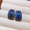 Pendientes de Flor de Zirconia Estilo Palacio Floral, Pendientes Transfronterizos Europeos y Americanos, Pendientes de Lujo Ligero de Gama Alta al por Mayor
