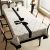 Toalha de Mesa de Luxo Leve de Alta Qualidade Impermeável e à Prova de Óleo Estilo Retro Americano Dopamina Tapete para Mesa de Jantar Estilo Ins Toalha de Mesa para Mesa de Centro