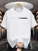 Camiseta Casual de Manga Corta para Hombre "Mirando al Futuro" 180g con Estampado de Patrones, Transfronteriza, Verano, Envío