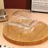 Caja de embalaje para pasteles de durazno, disponible en tamaños grande y pequeño, 450g y 250g, para pasteles chinos, caja de embalaje de plástico transparente para repostería y pastelería