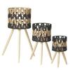 Rack para macetas de mimbre sintético simple, adornos decorativos creativos para el hogar, estante decorativo para macetas de interior de madera maciza, suministro transfronterizo