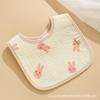 Babero para Bebé en Forma de U, Toalla de Saliva Impermeable de Algodón Puro, Absorbente y No Moja Fácilmente la Ropa, Baberos al por Mayor