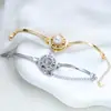 Accesorios para Pulseras de Perlas DIY Chapado Galvánico de Oro Real de 18K Pulsera de Retención de Color Fuerte Joyería de Pulsera de Lujo Ligero de Gama Alta Europea y Americana para Mujeres