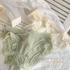 Roupa interior feminina sem costura de seda gelo renda feminina algodão antibacteriano virilha meninas tamanho grande atacado feminino