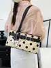 Bolso de Mano Exquisito de Lunares Estilo Coreano para Mujer, Bolso de Mano de Gran Capacidad para el Trabajo, Diseño de Nicho de Alta Gama, Bolso de Hombro Único