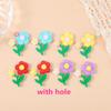 Acrílico Japonês e Coreano Estampado em Relevo Flor Tulipa Material para Brincos DIY Brincos Colar com Furos