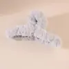 Coreano Outono e Inverno Novo Clipe Peludo Grande Quente Voltar Cabeça Disco Hairpin Imitação Coelho Cabelo Grab Shark Clip para Mulheres