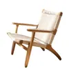 Silla sofá de madera maciza silla de balcón para el ocio estilo vintage silla tejida de ratán sillón individual para sala de estar silla de montar para casa B&B