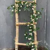 Enredadera de Rosas Artificiales para Decoración de Arcos de Boda, Paisajismo Comercial, Cubiertas de Pared con Flores de Enredadera, Flores Falsas al por Mayor