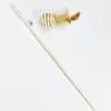 Vara de madeira varinha para gato brinquedo de gato feito à mão pena bola de linho Sino rato varinha para gato vara longa varinha para gato