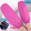 Mangas de Cuero Impermeables Resistentes al Desgaste Engrosadas Estilo Extendido para Hombres y Mujeres Adultos Sobremangas de Cuero Suave a Prueba de Aceite Mangas de Trabajo para Lavar Platos