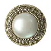 Ayuko Elegante Círculo Social Diamante Botón de Perla Pequeño Prendas de Abrigo Fragantes Botón Decorativo Prendas de Abrigo de Lana de Gama Alta Botones Cosidos a Mano