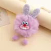 Llavero de Muñeca Conejo Boca Grande de Peluche Colorido Lindo Nutria Falsa Piel de Conejo Colgante para Coche Mochila Accesorios Estilo Ins