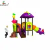 Escorregador combinado infantil para áreas externas para creches e áreas residenciais, equipamento de playground de plástico com escorregador e painel interativo
