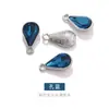 Pendientes de joyería de bricolaje con colgante de gota afilada de aleación de zinc con diamante de cristal y colgante de diamante, taladro de gota de vidrio colgante individual
