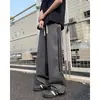 Vibras de estilo americano pantalones de pierna ancha de calle para hombre primavera peso pesado rectos a rayas pantalones casuales marca de moda pantalones deportivos retro