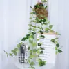 Flor de Mimbre de Simulación Uva Verde Rábano Enredadera Cubierta de Tubo de Aire Acondicionado Decoración de Techo de Sala de Estar Enredadera de Plástico Enroscada Venta al por Mayor