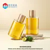 En stock frasco dispensador de bola rodante de vidrio transparente de 30 ml, frasco de vidrio con bola rodante para sérum, frasco de aceite esencial de 50 ml