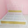 Cama de Aço Madeira Simples Camada Única Estrutura de Ferro Cama Canteiro de Obras Escritório Dormitório de Estudantes Apartamento Tábua Dura Cama de Solteiro de Ferro