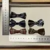Novo Laço Simples de Tecido Xadrez Retrô Semi-Acabado Acessórios para Headwear DIY Roupas de Bebê Bolsas Capa de Celular Acessórios Acessórios