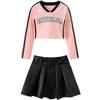 Traje de actuación de danza de jazz para niñas, traje de actuación de ombligo al estilo coreano, traje de espectáculo de danza de otoño de jazz para niñas
